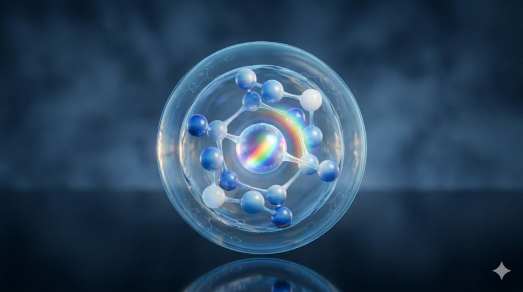 Abstract scientific orb visual expressing light-infused science